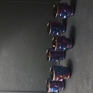 Rainbow Fusion 1.75oz Rainbow Luster Shot Glasses 6 piece